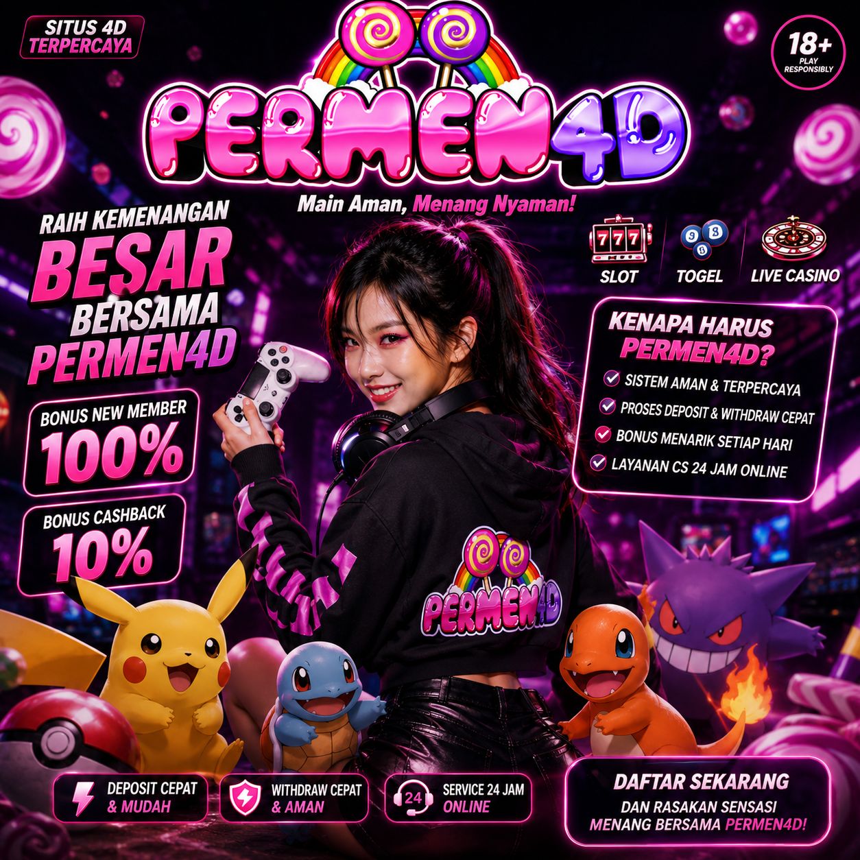 PERMEN4D Pasar Central Toto 4D SGP